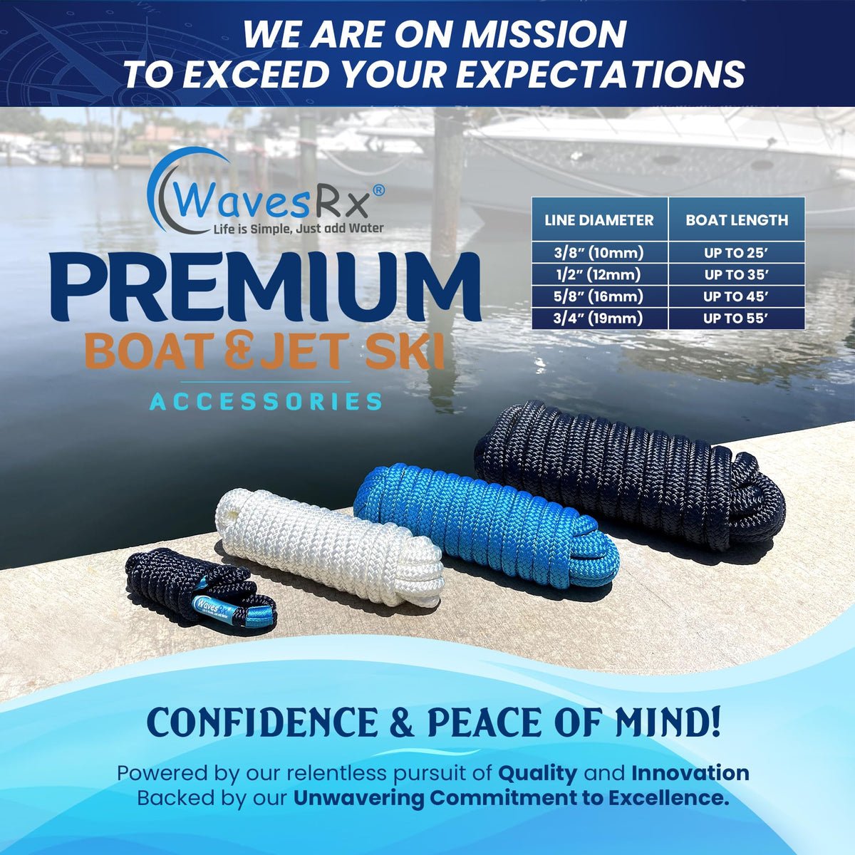 3/8” X 15’ PREMIUM DOCK LINE