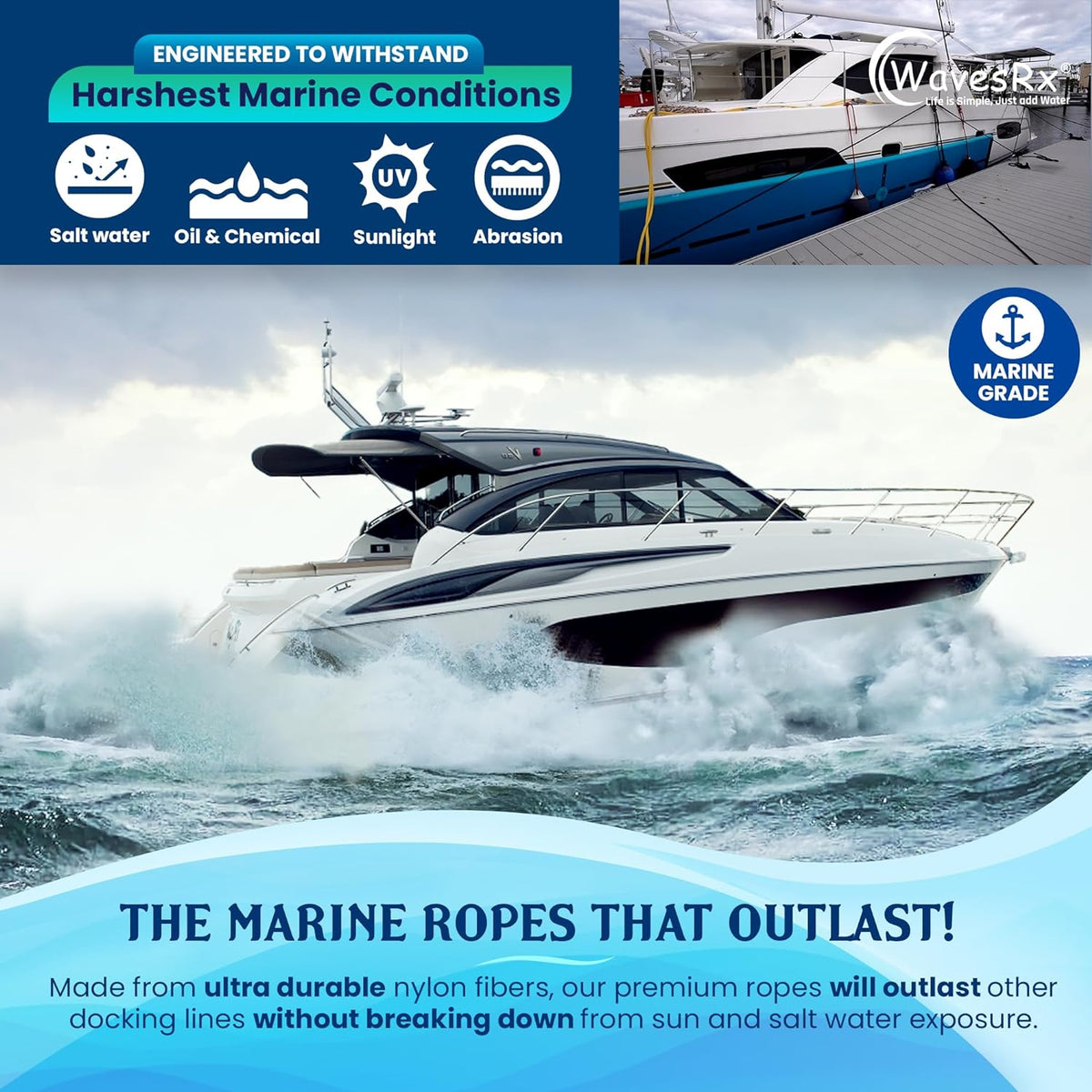 1/2” X 20’ PREMIUM DOCK LINE