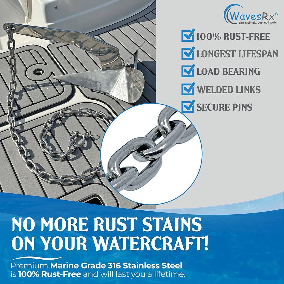 5FT ANCHOR CHAIN FOR BOATS