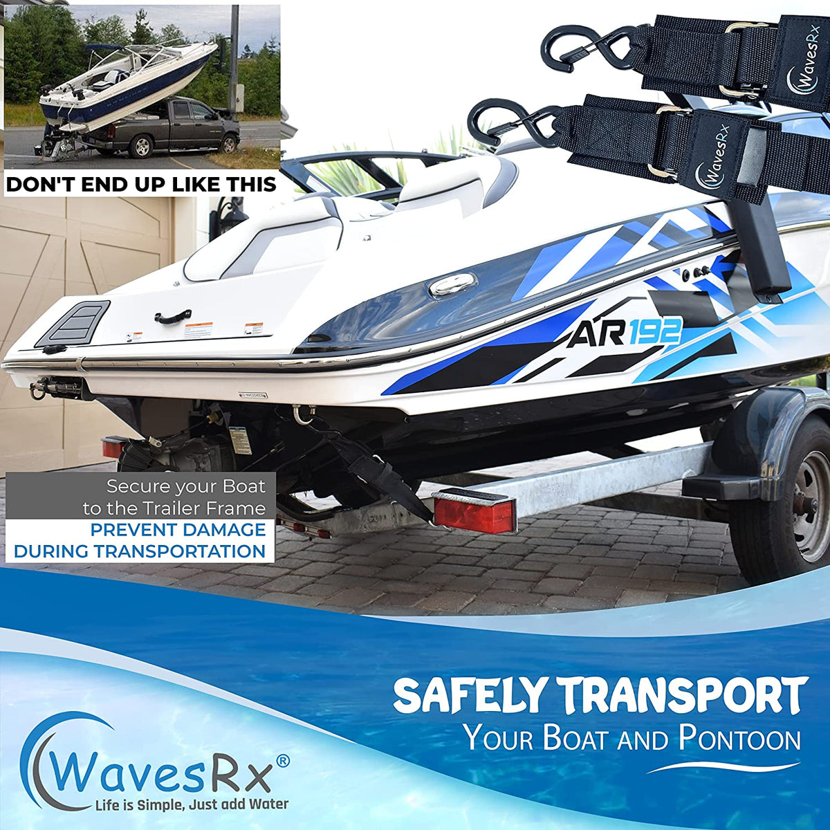 48IN BOAT TRANSOM STRAPS