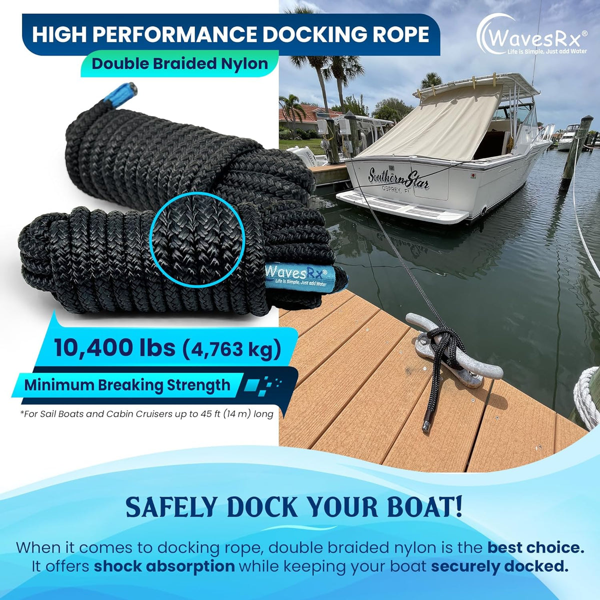 5/8” X 25’ PREMIUM DOCK LINE