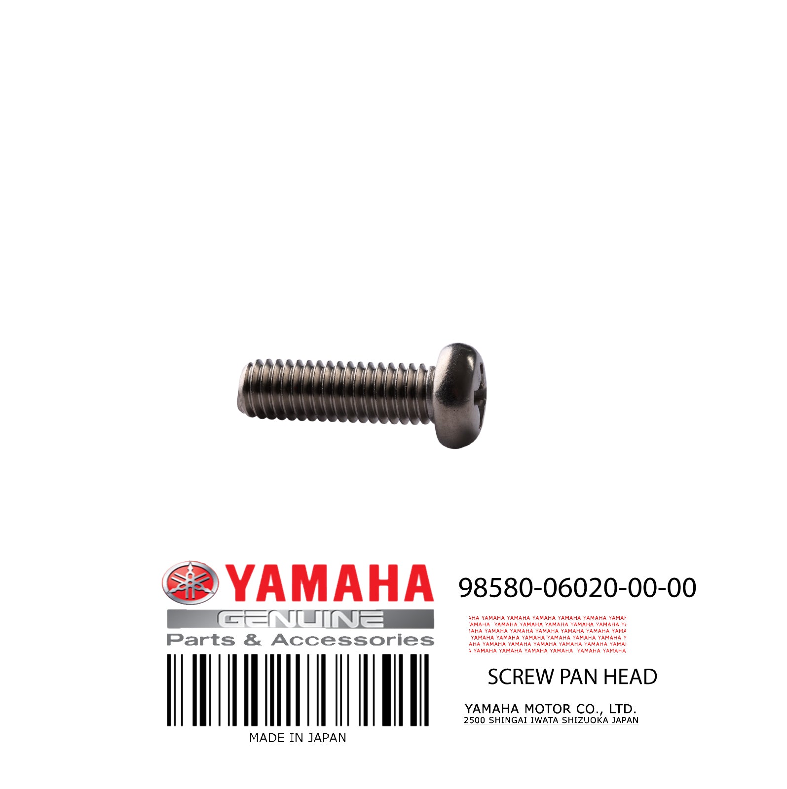 98580-06020-00 SCREW PAN HEAD