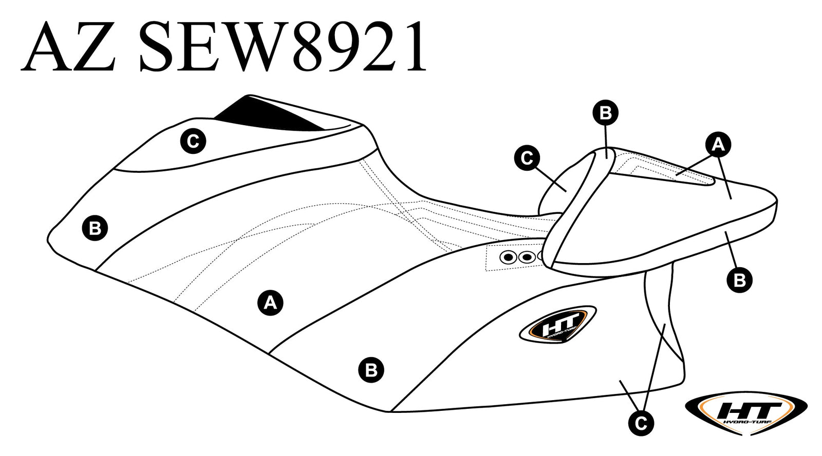 HYDRO-TURF Premier Custom Seat Cover For SEA-DOO RXP-X 300 (2020-2023)