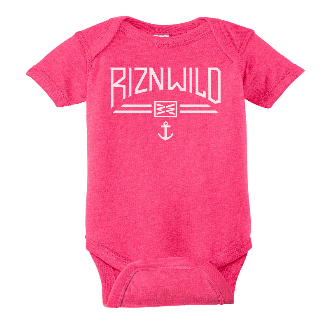CAPTAIN BABY ONESIE IN HOT PINK