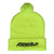 ELECTRIC CUFFED POM BEANIE IN NEON YELLOW