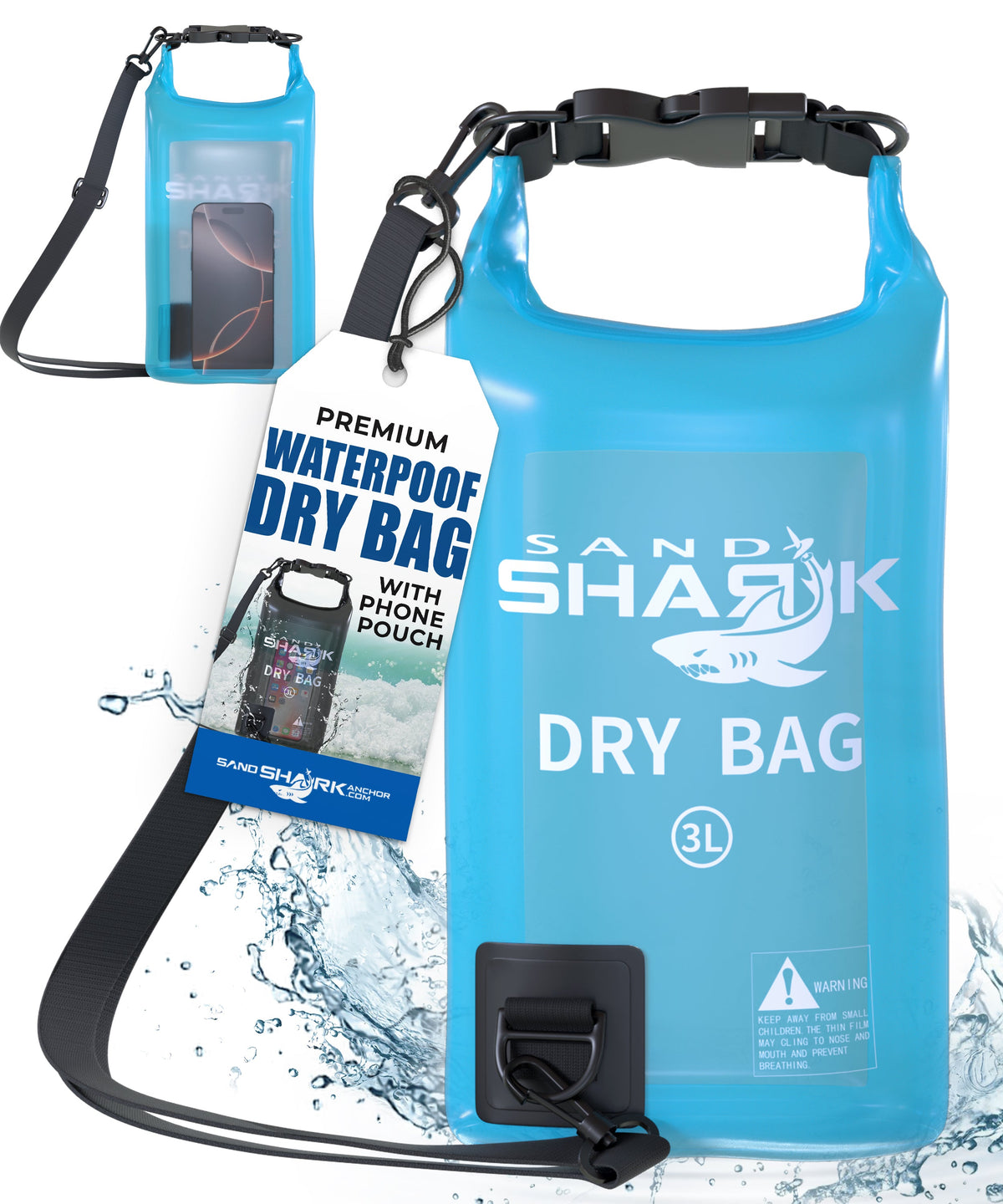 SandShark Anchor 3L Waterproof Dry Bag – Compact &amp; Durable