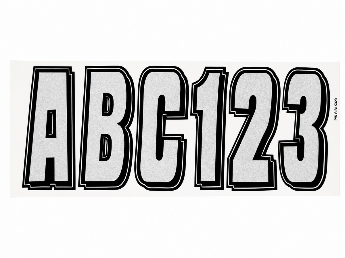 Hardline Series 320 Registration Set, Silver/Black Outline