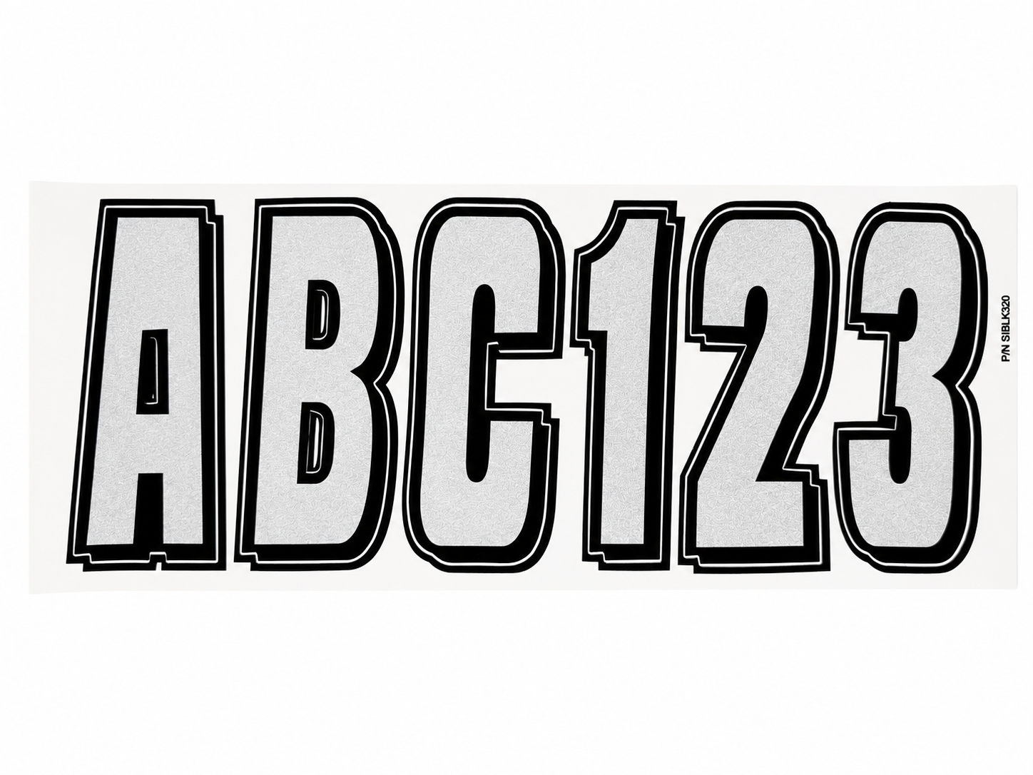 Hardline Series 320 Registration Set, Silver/Black Outline