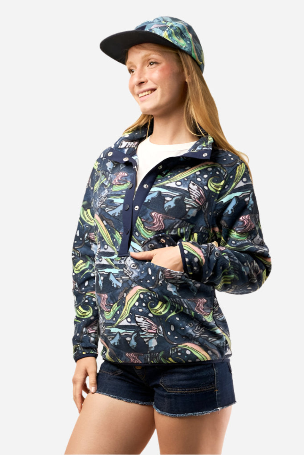 HaliBorealis Riffle Snap Fleece