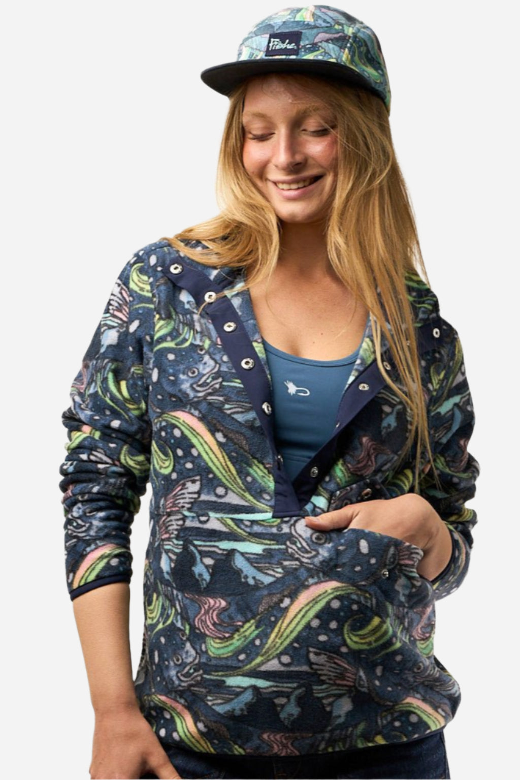 HaliBorealis Riffle Snap Fleece