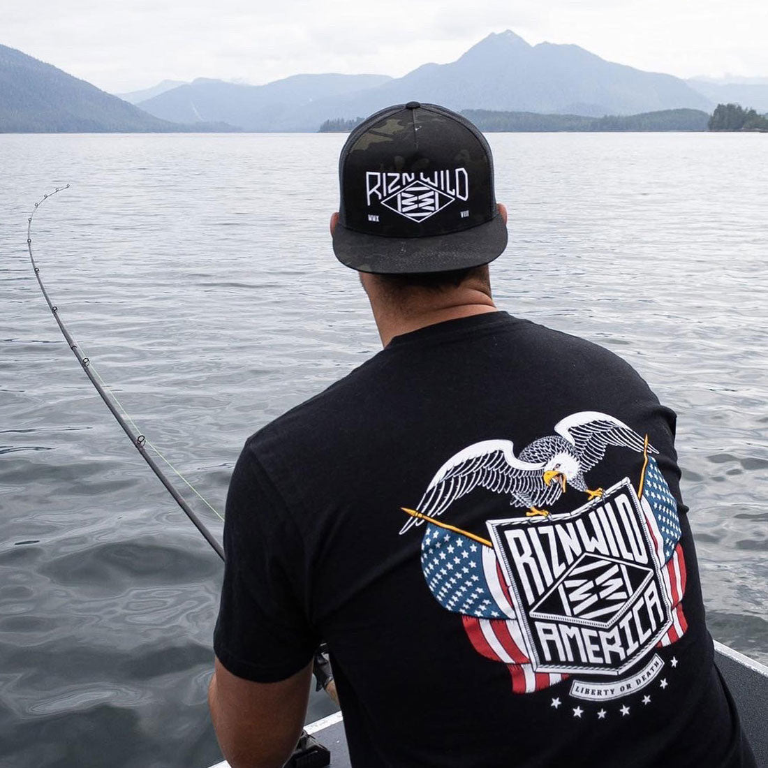 EMPIRE FLAT BILL TRUCKER HAT IN MULTICAM BLACK/BLACK