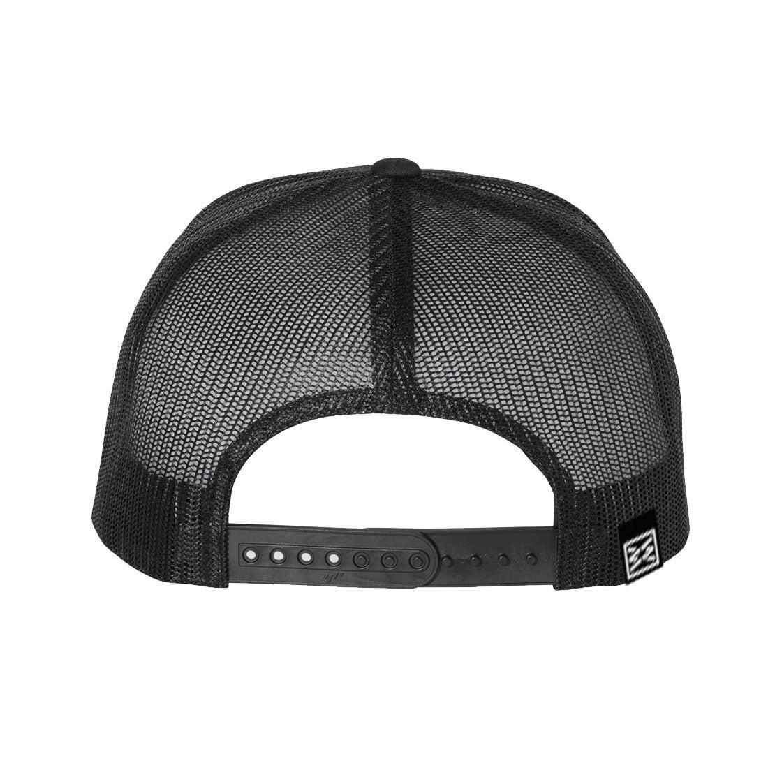 PARALLEL FLAT BILL TRUCKER HAT IN RED/BLACK