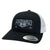 RANGE CURVED BILL TRUCKER HAT IN BLACK WHITE