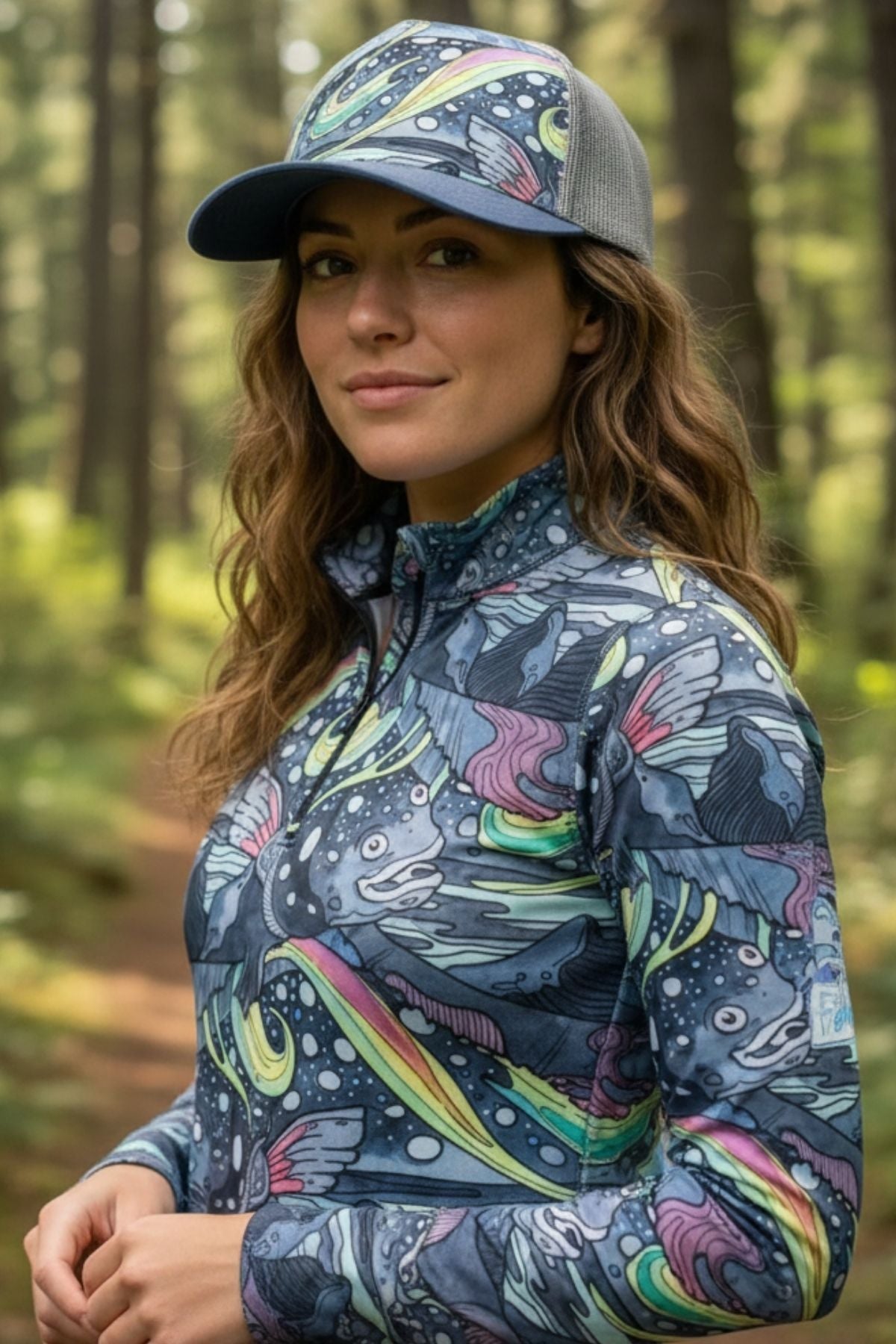 HaliBorealis Abstract Trucker Hat