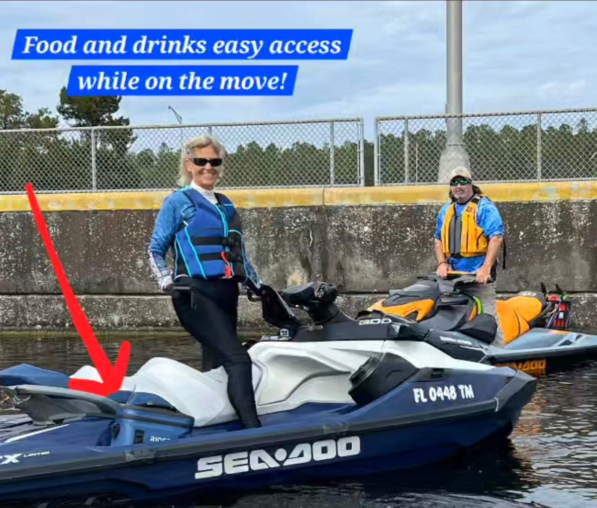 Rider PWC Coolers Jet Ski Coolers Set of 2 Red