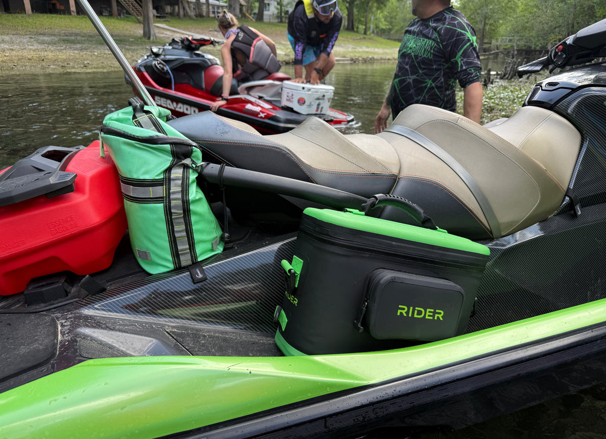 Rider PWC Coolers Jet Ski Coolers Set of 2 Black/Green RC101