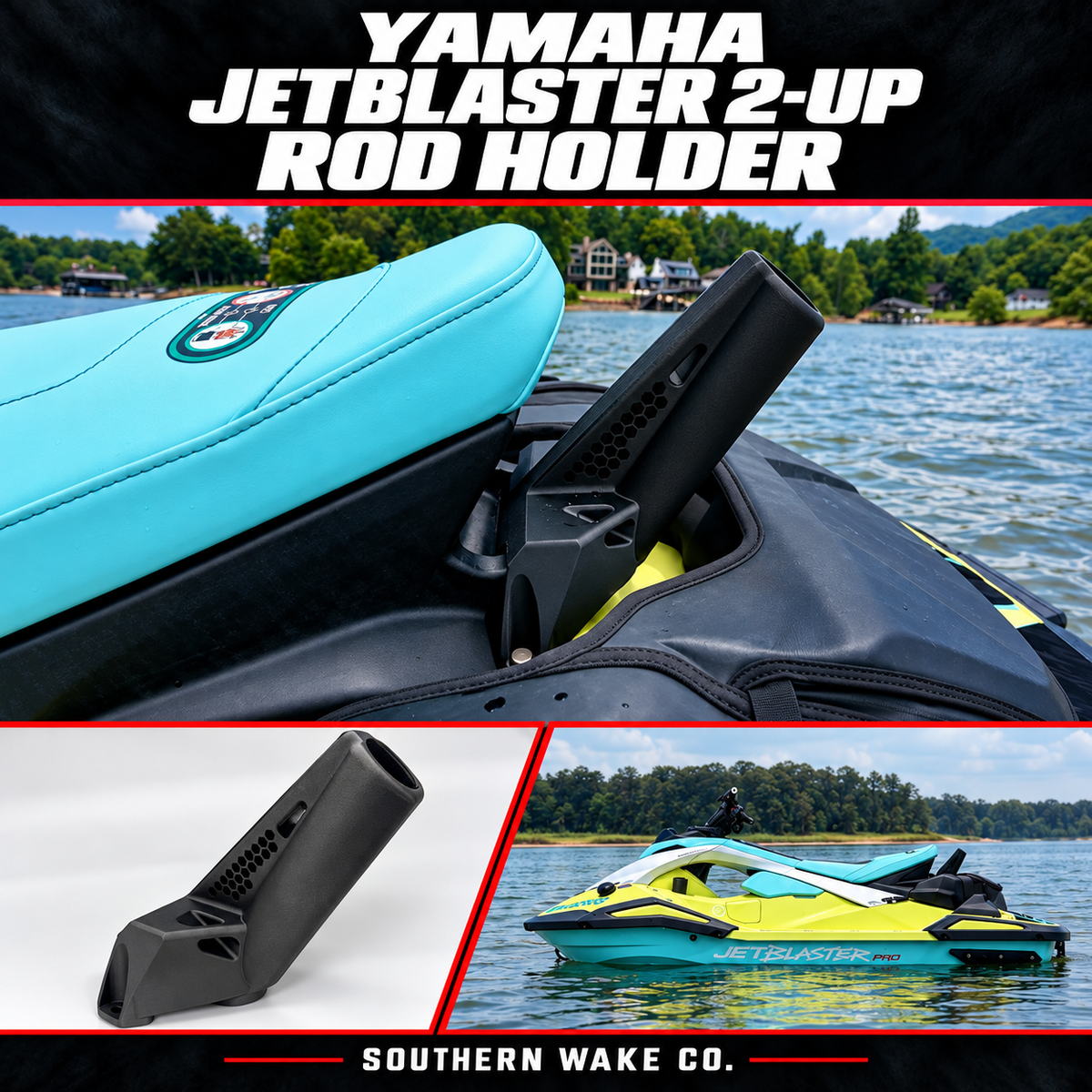 Yamaha JetBlaster 2-Up Rod &amp; Flag Holder with Grab Handle – 2025+