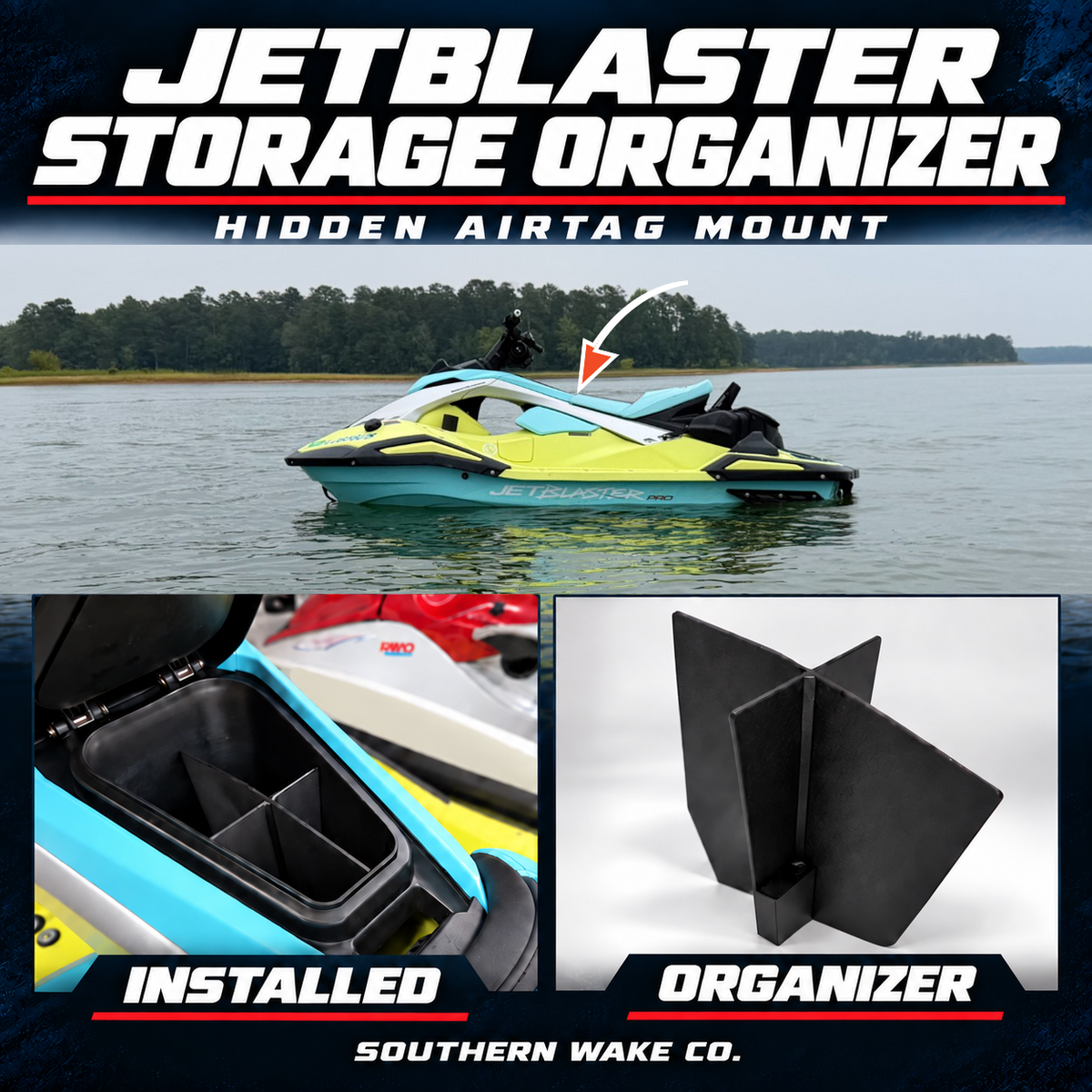 2026+ Yamaha JetBlaster Storage Organizer with Hidden AirTag Mount
