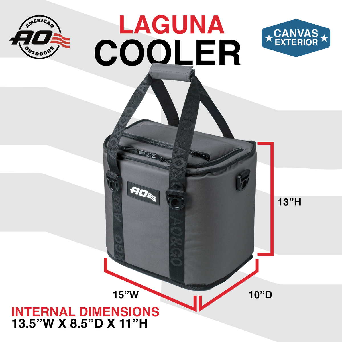 Laguna Canvas 18 Can Cooler - Smoke