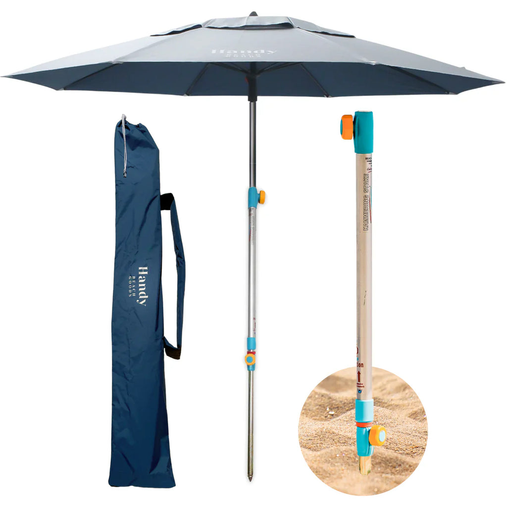 Handy Beach Goods Beach Umbrella & Anchor System