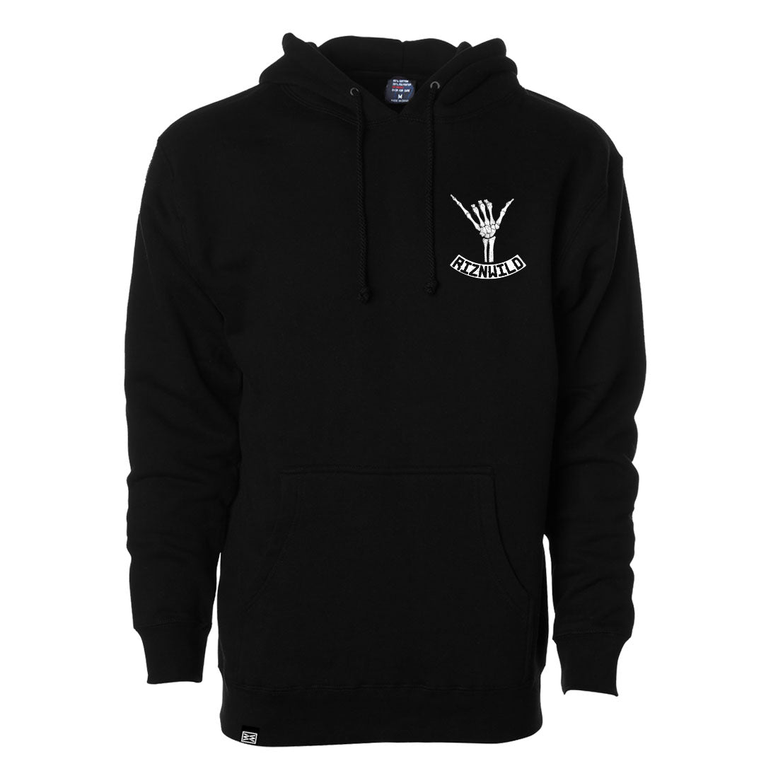 SHAKA MENS HEAVYWEIGHT PULLOVER HOODIE IN BLACK
