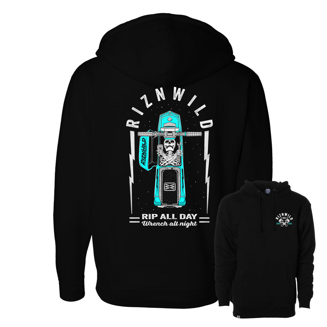 RIP MENS HEAVYWEIGHT PULLOVER HOODIE IN BLACK