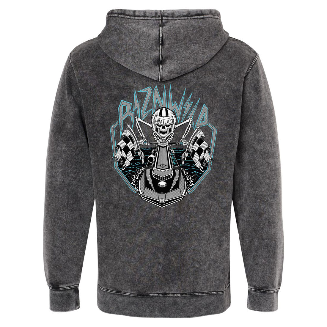 DEAD SET MENS HEAVYWEIGHT PULLOVER HOODIE IN MINERAL WASH