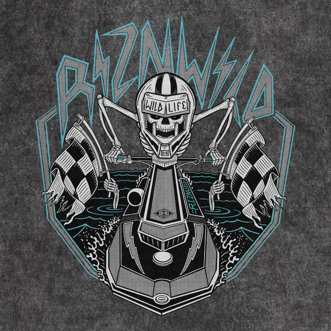 DEAD SET MENS HEAVYWEIGHT PULLOVER HOODIE IN MINERAL WASH