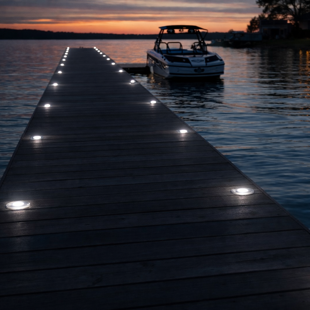LED Dock &amp; Deck Pods - Solar Powered Light Dots