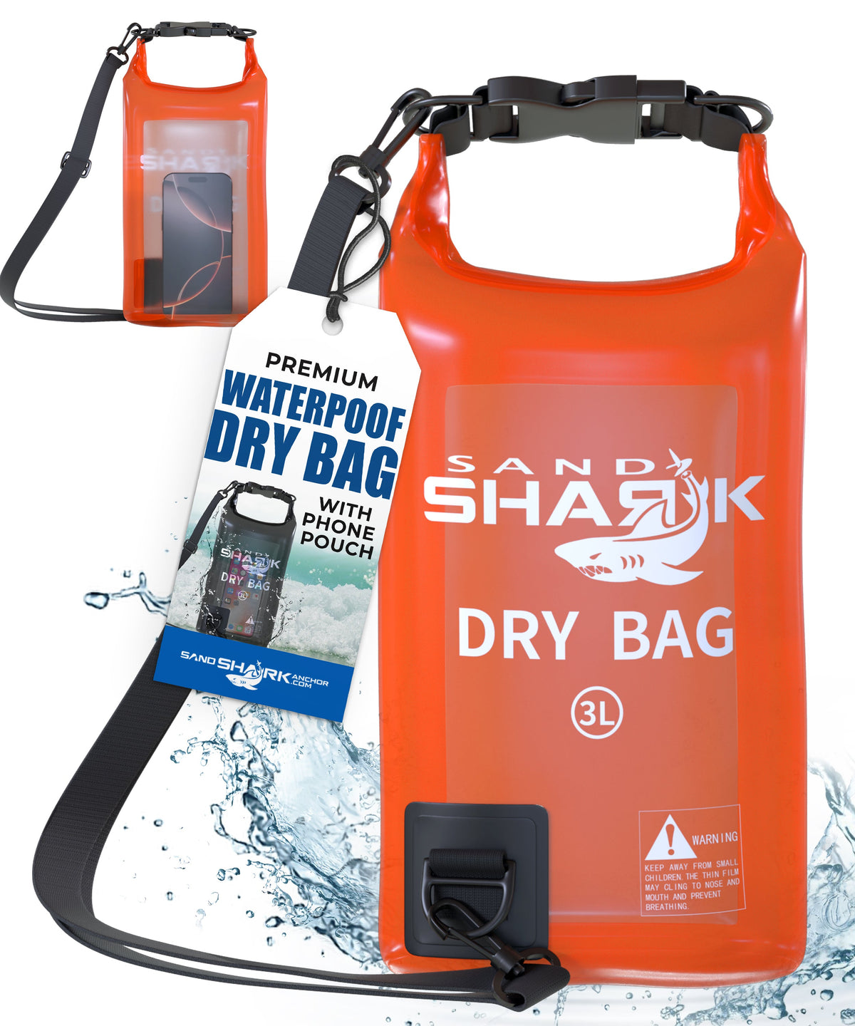 SandShark Anchor 3L Waterproof Dry Bag – Compact &amp; Durable