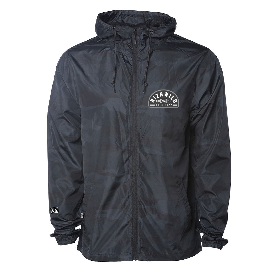 VAULT LIGHTWEIGHT WINDBREAKER JACKET IN BLACK CAMO