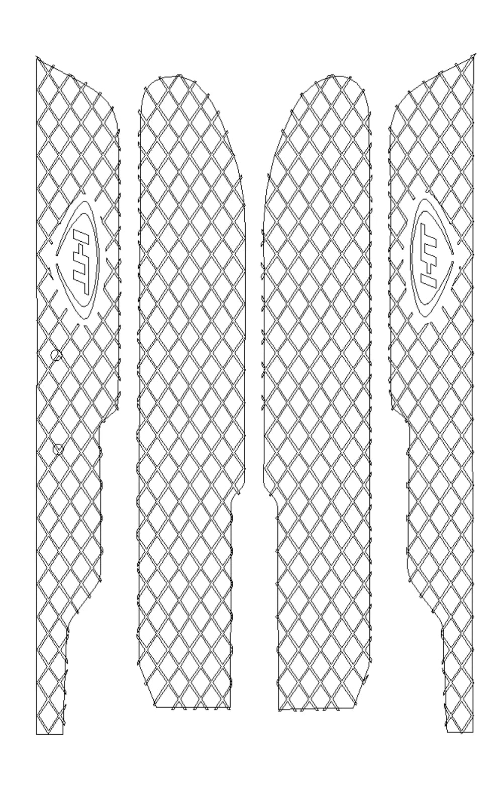 Hydro-Turf PRO SERIES traction mat kit for Kawasaki X2 1986-1995