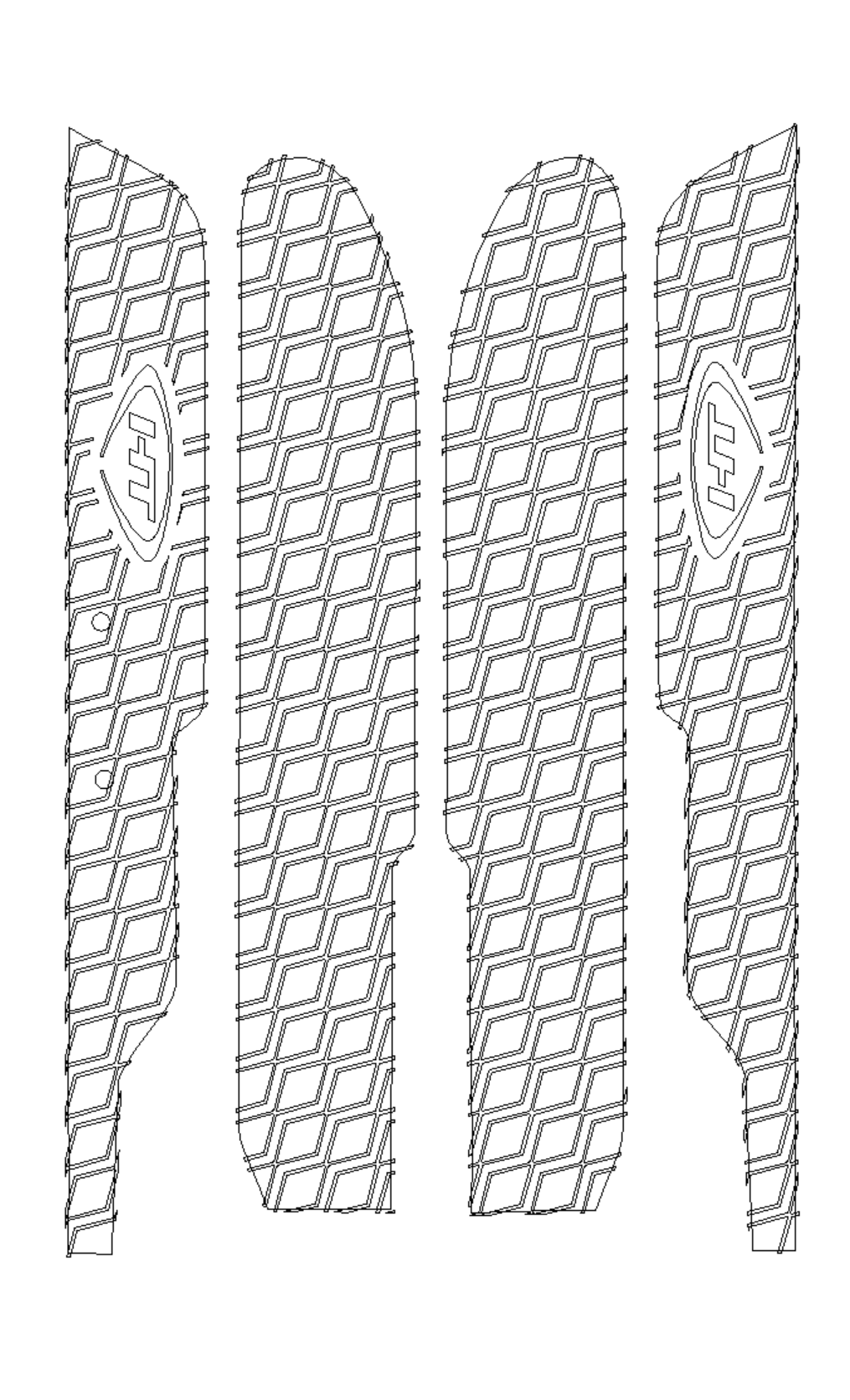 Hydro-Turf PRO SERIES traction mat kit for Kawasaki X2 1986-1995