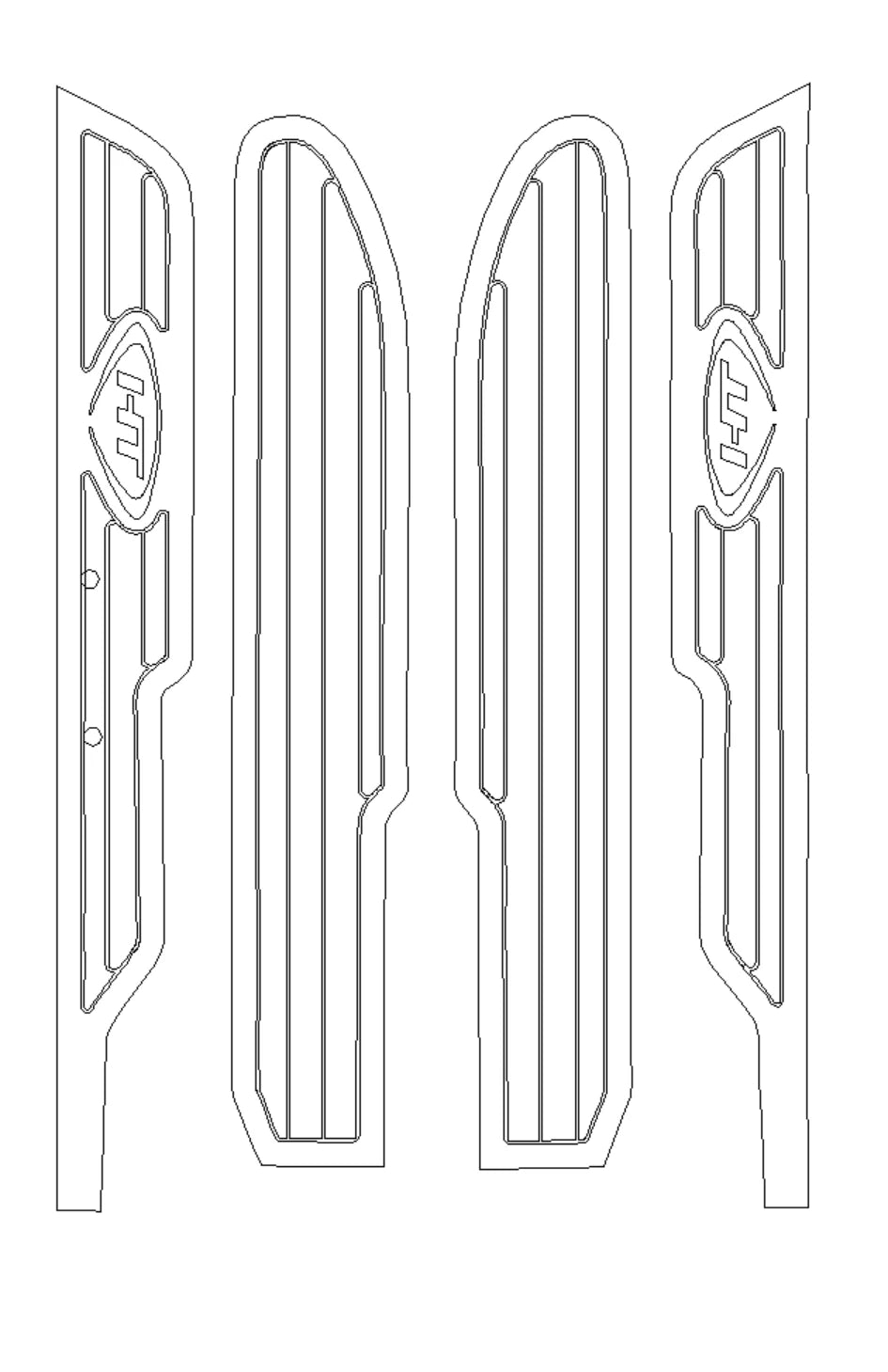 Hydro-Turf PRO SERIES traction mat kit for Kawasaki X2 1986-1995