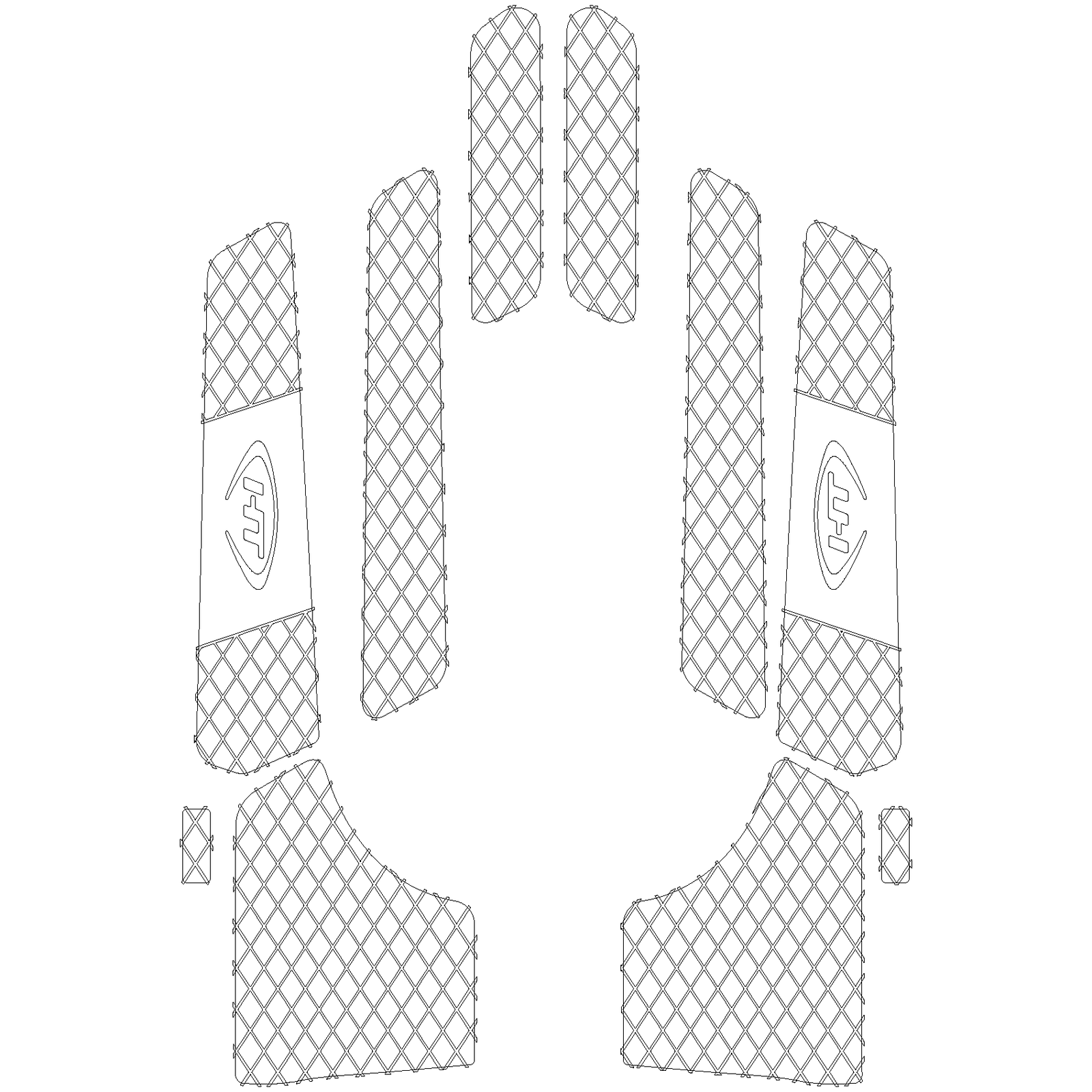 Hydro-Turf PRO SERIES Traction mat kit for Yamaha XL 1200 LTD /XL 800 /XL 1200 /XLT 1200 /XLT 800 1999-05