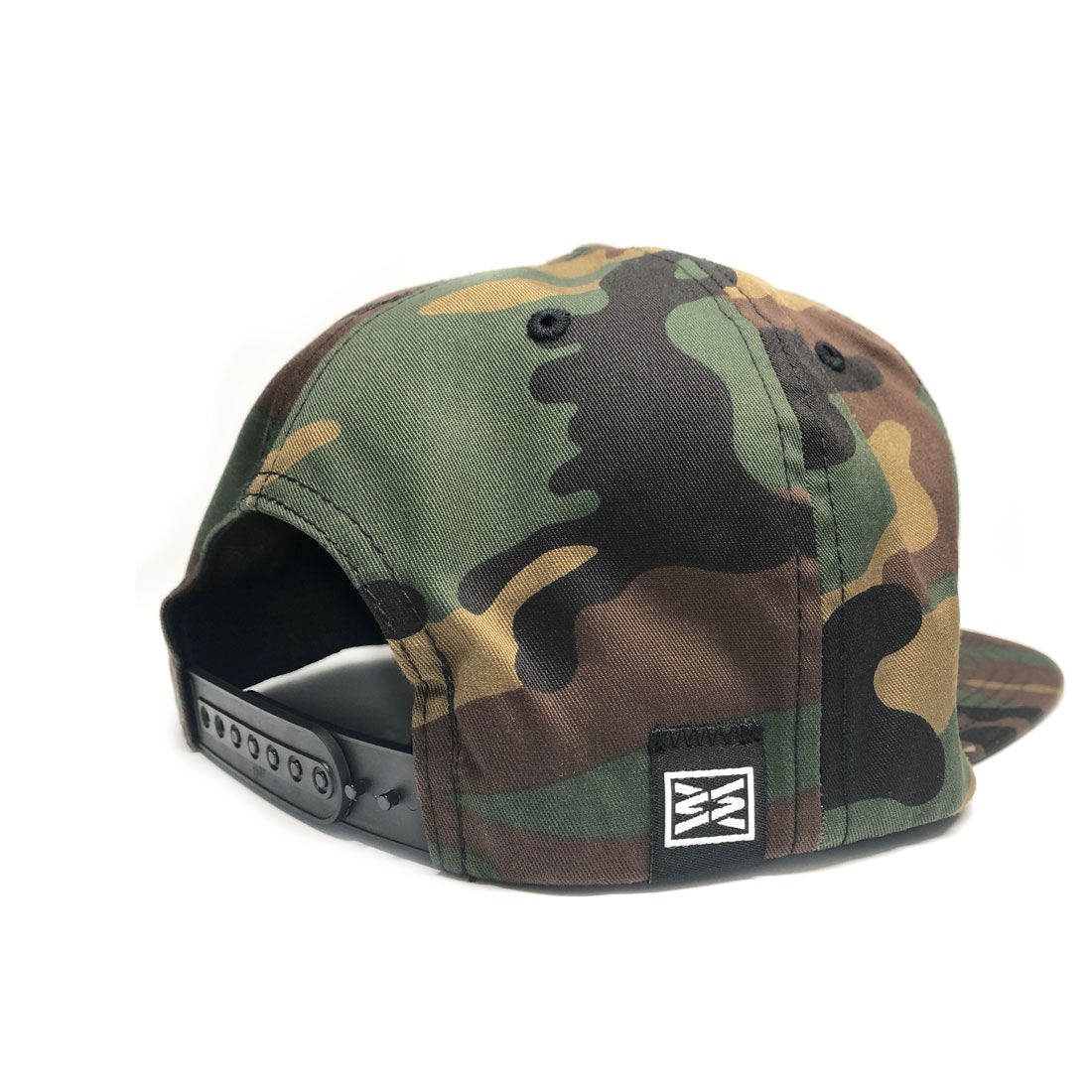 RANGE FLEX FIT FLAT BILL SNAPBACK HAT IN GREEN CAMO