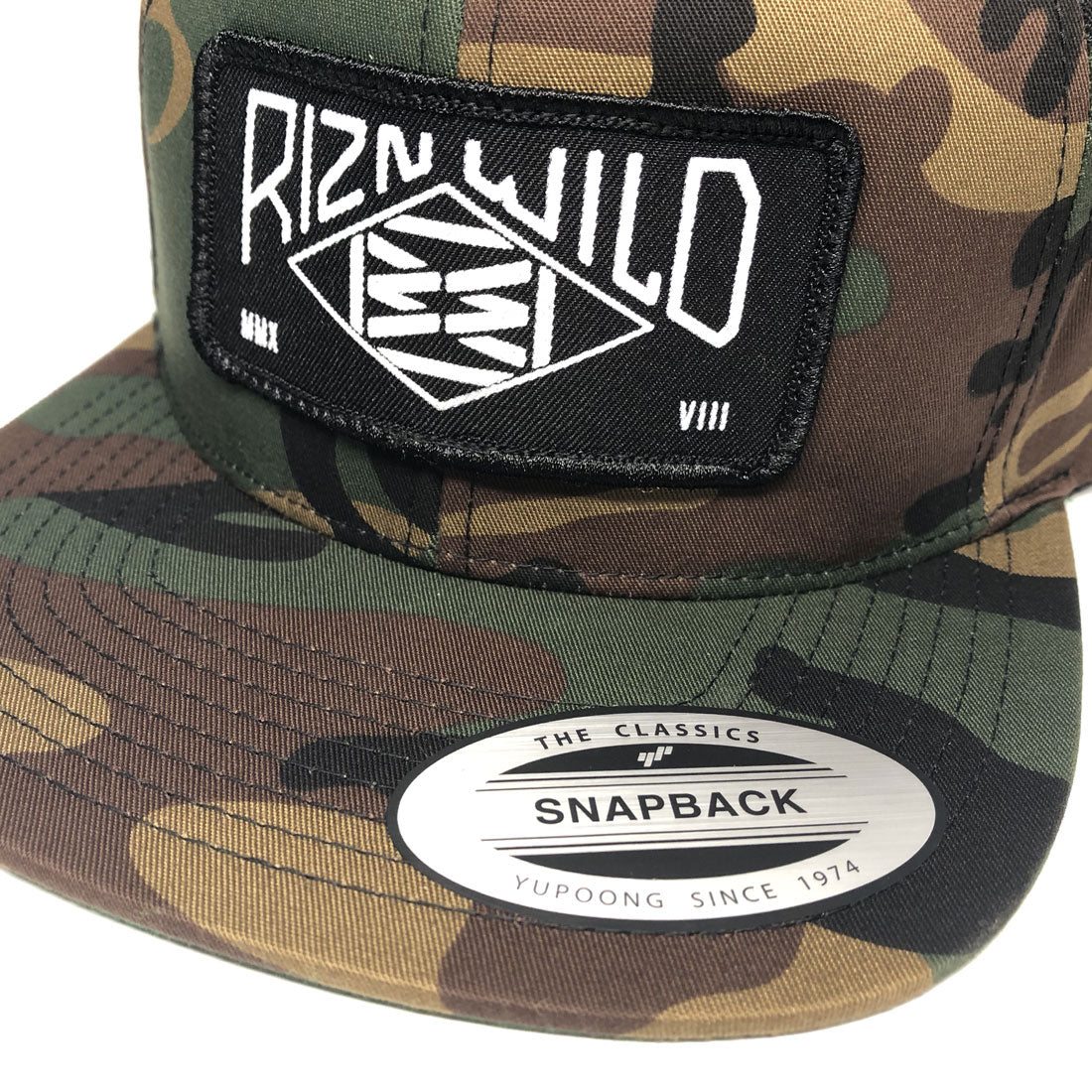 RANGE FLEX FIT FLAT BILL SNAPBACK HAT IN GREEN CAMO