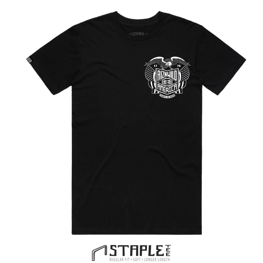 EAGLE MENS STAPLE TEE IN BLACK