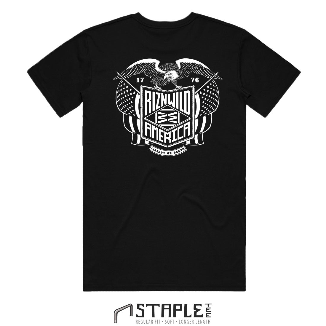 EAGLE MENS STAPLE TEE IN BLACK
