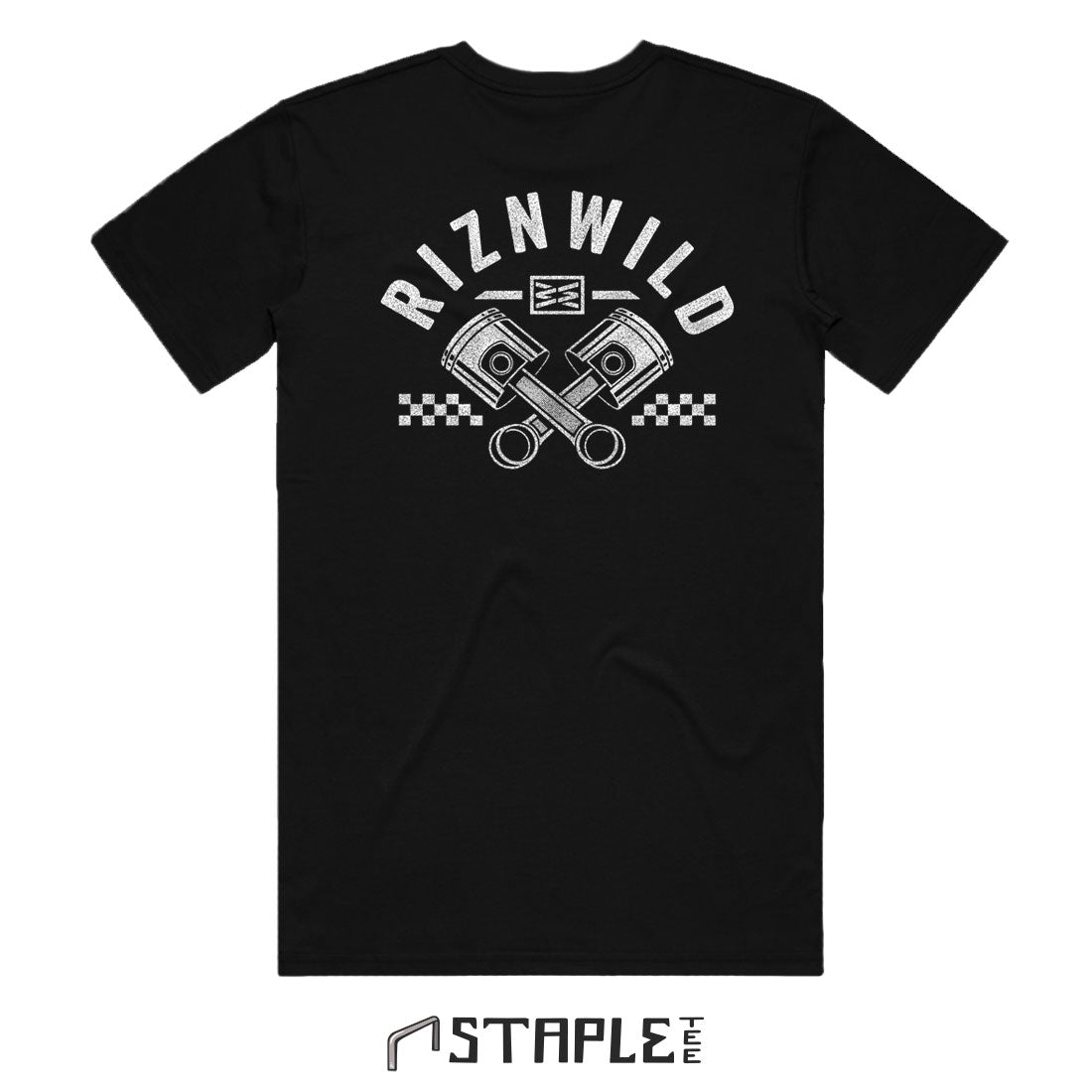 PISTON MENS STAPLE TEE IN BLACK