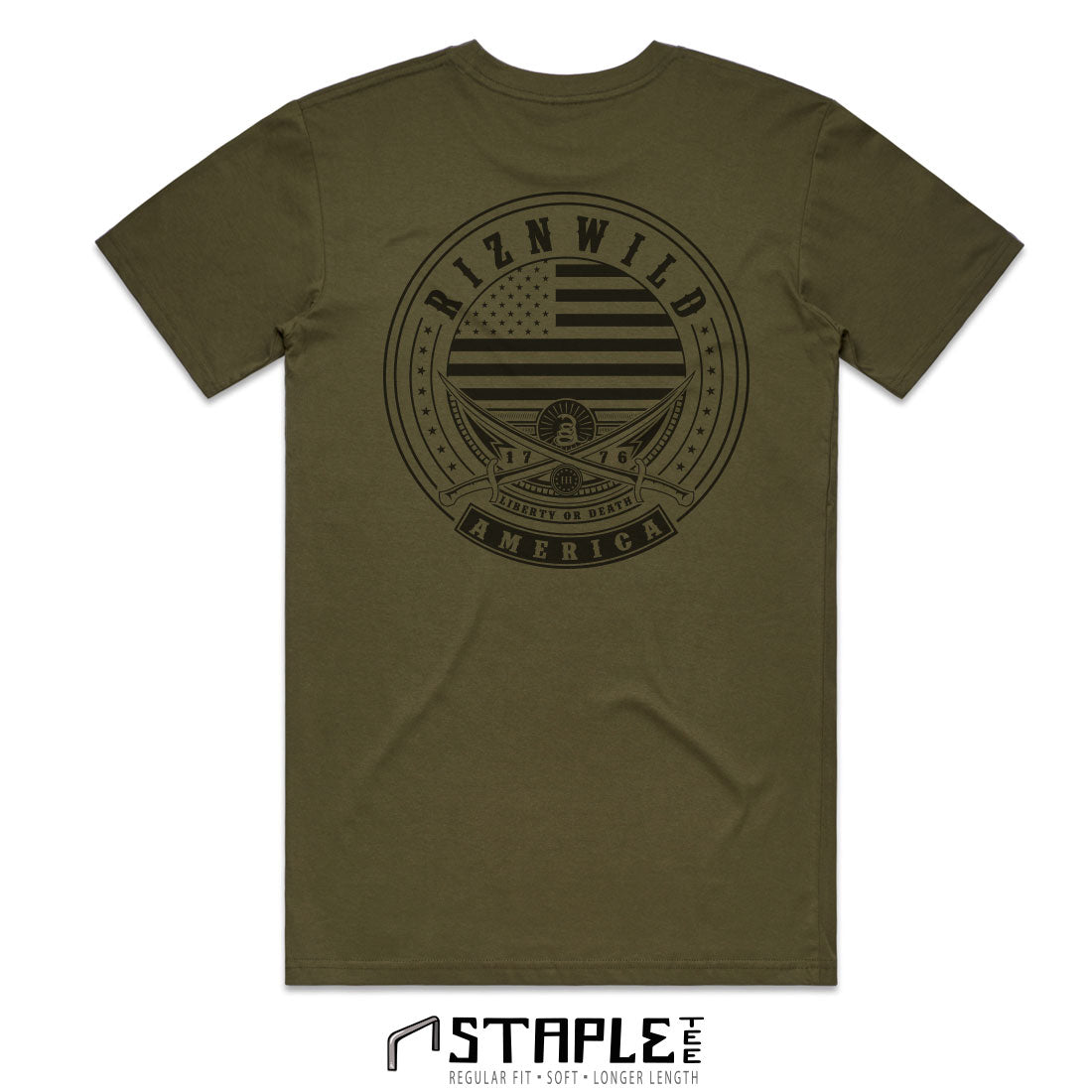 LIBERTY MENS STAPLE TEE IN ARMY