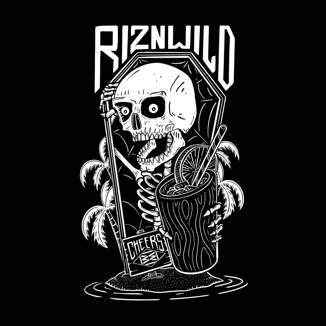 SKELETON COVE MENS STAPLE TEE IN BLACK