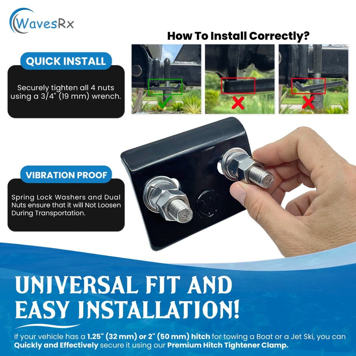 HITCH TIGHTENER CLAMP