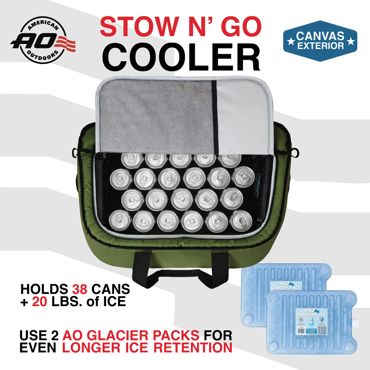 Stow-N-Go Canvas 38 Can Cooler - Hunter