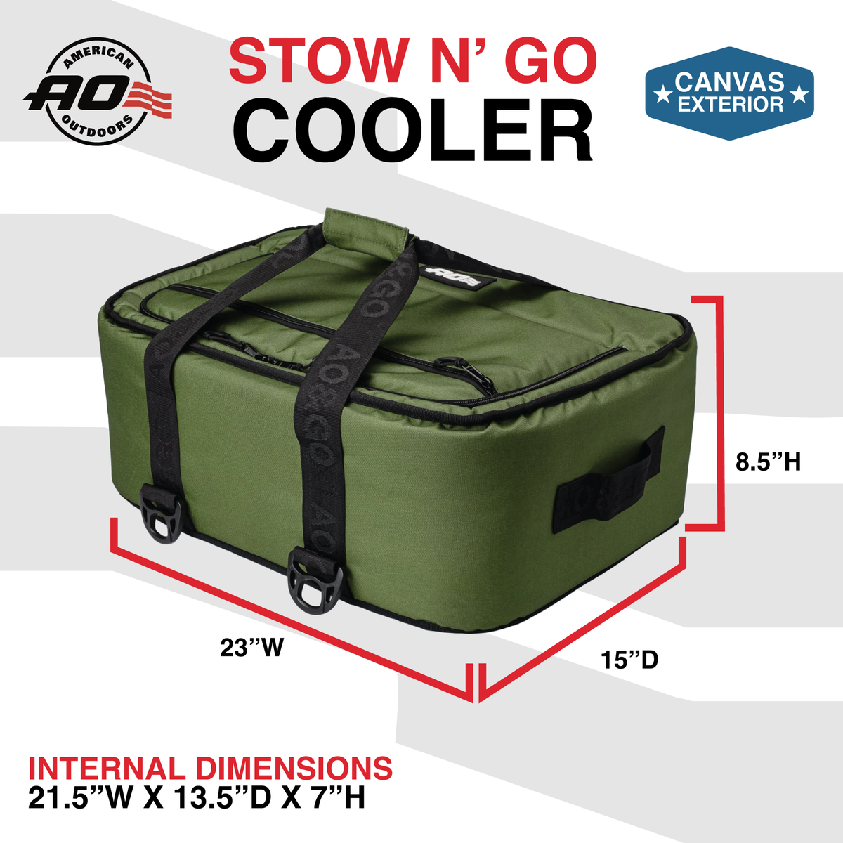 Stow-N-Go Canvas 38 Can Cooler - Hunter