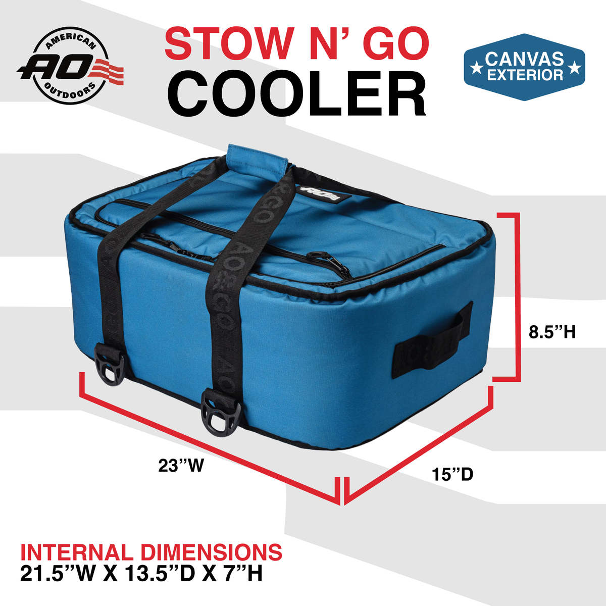 Stow-N-Go Canvas 38 Can Cooler - Ocean
