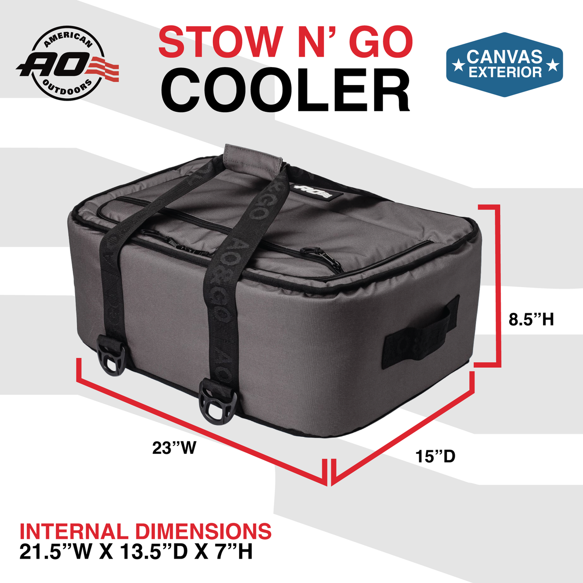 Stow-N-Go Canvas 38 Can Cooler - Smoke