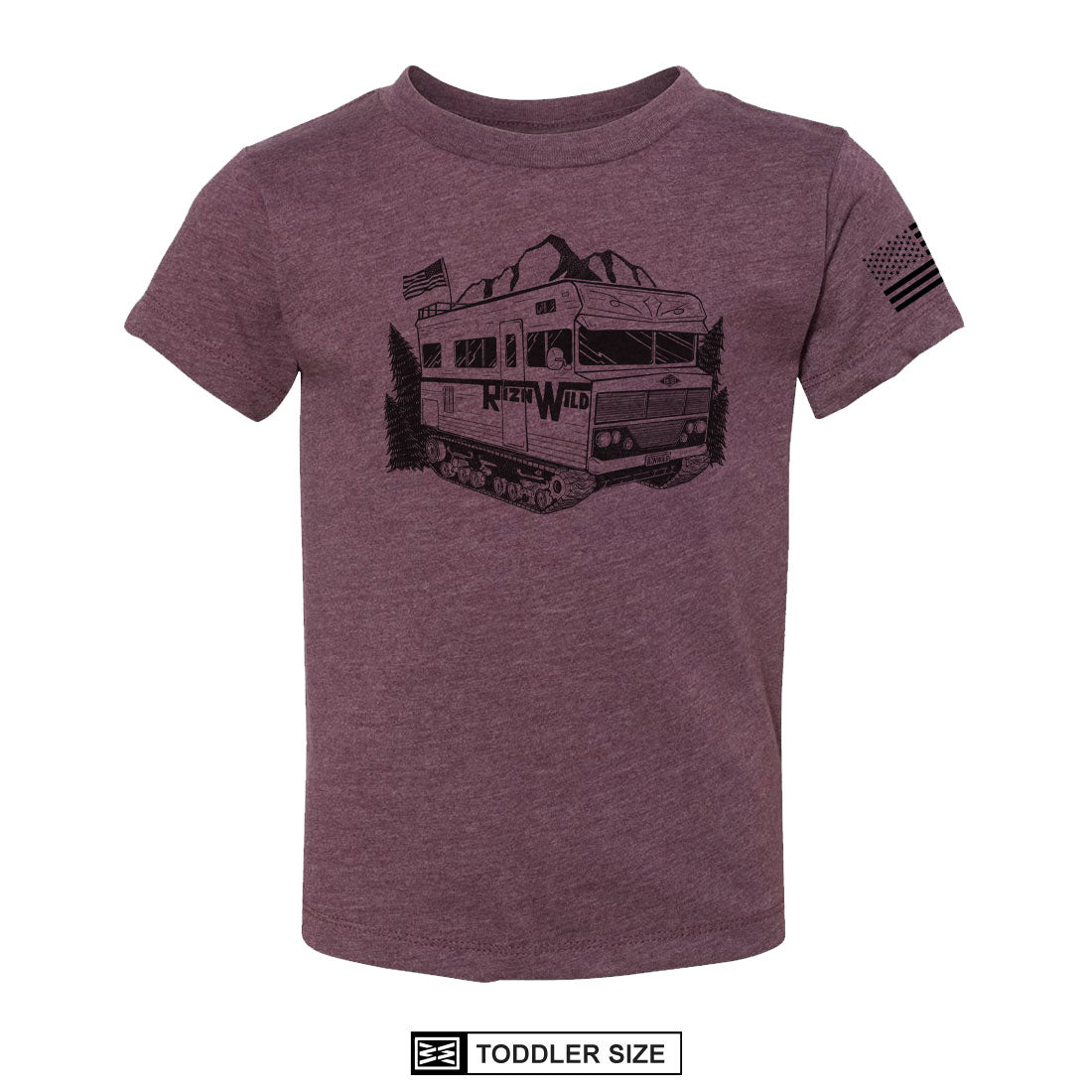 TANKABEGO TODDLER TEE IN HEATHER MAROON