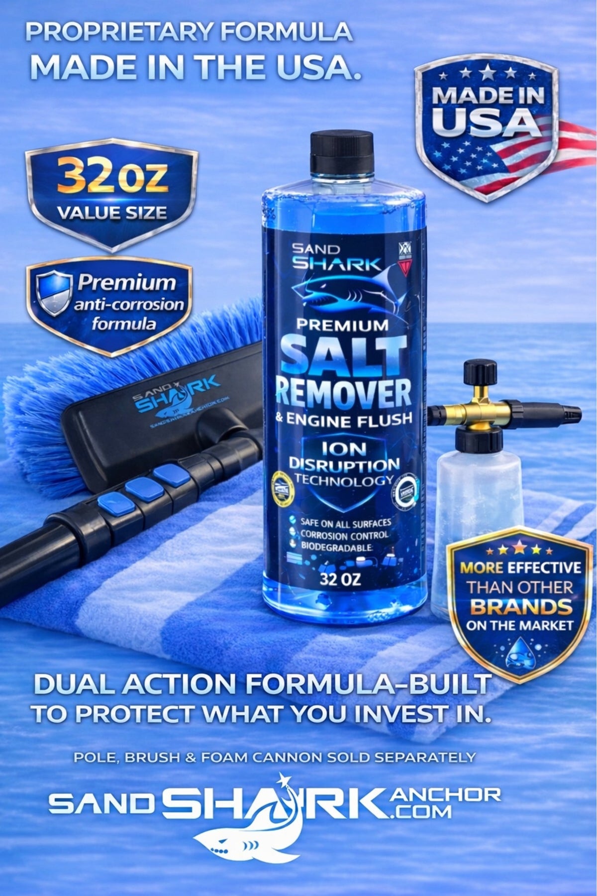 2-in-1 Boat Salt Wash &amp; Engine Flush Boat Cleaner - 32oz