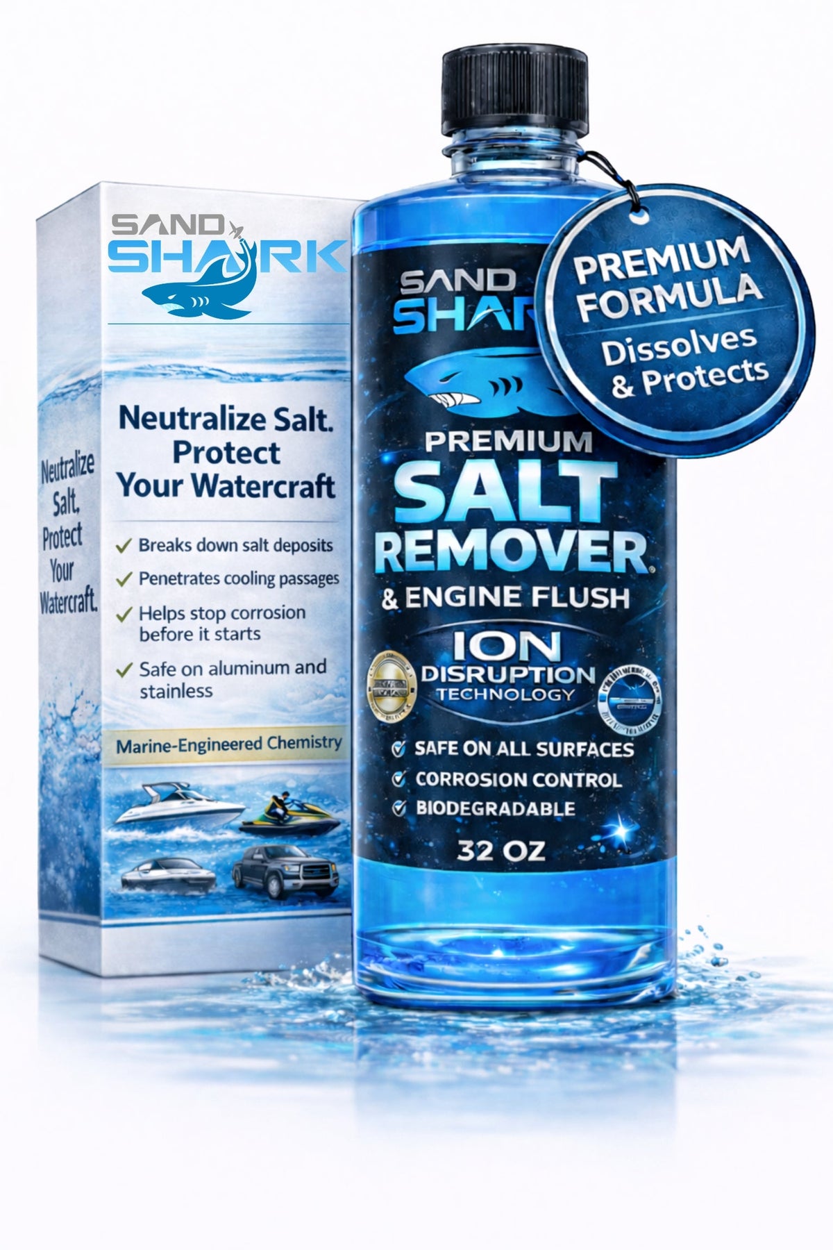 2-in-1 Boat Salt Wash &amp; Engine Flush Boat Cleaner - 32oz